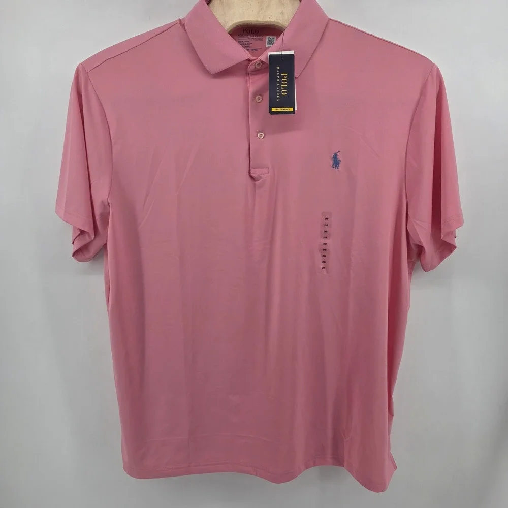 NWT Polo Ralph Lauren Polo Mens 2XB Performance Recycled Pink Classic Golf Sport